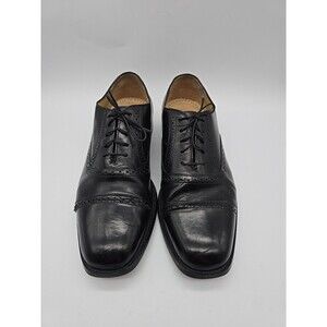 Stacy Adams Tinsley Black Mens 10.5 M Wing Tip Oxford Dress Shoes 23574